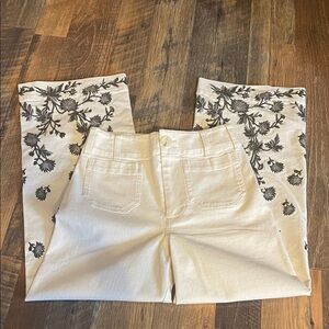 Anthropologie Maeve Cream Pants